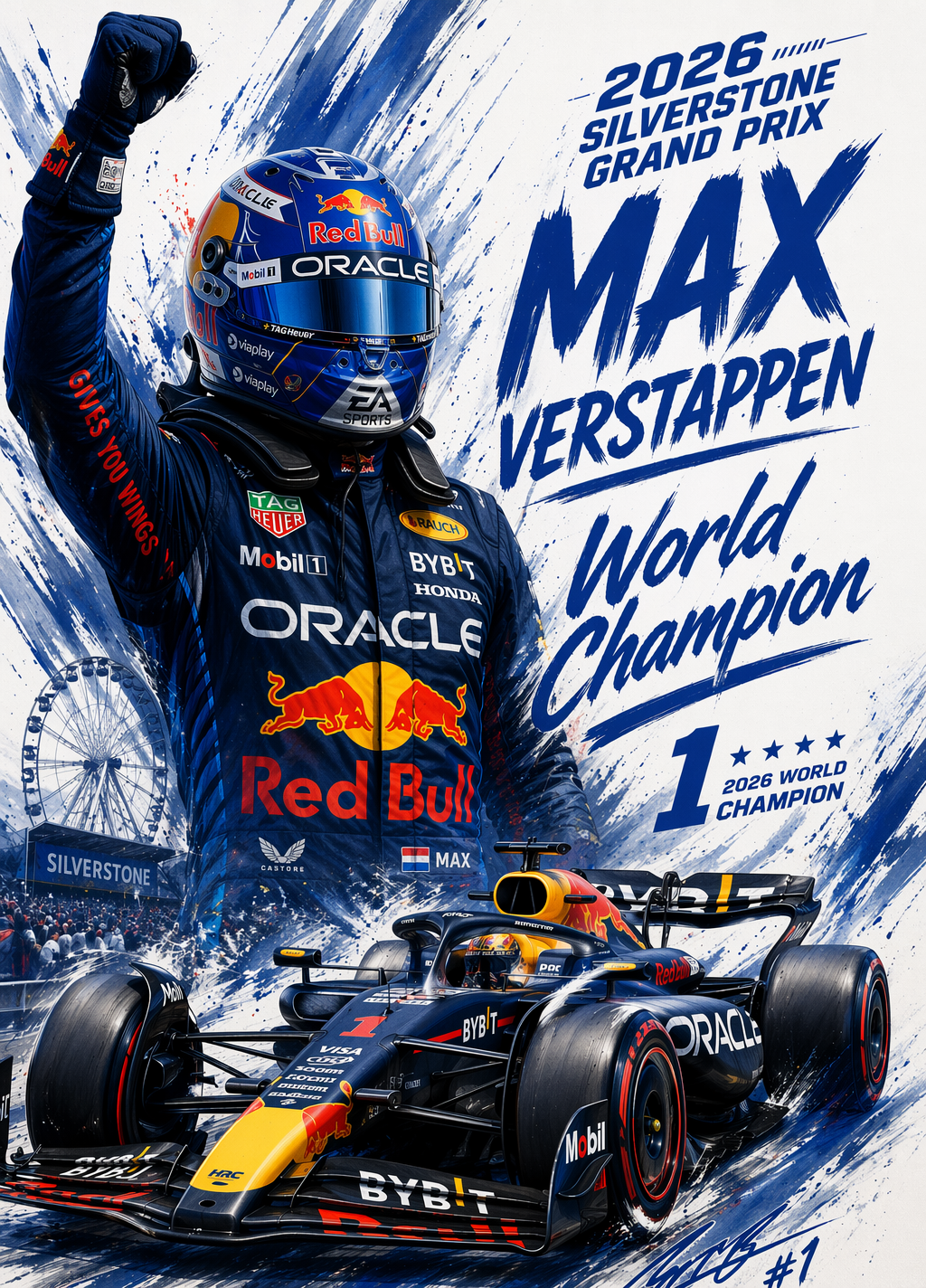 Max Verstappen commemorative print.